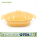 food grade oval microwave safe silicone bowl